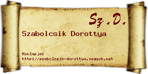 Szabolcsik Dorottya névjegykártya
